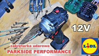 Zakrętarka udarowa 12 V PDSSAP 12 A1 PARKSIDE PERFORMANCE małe skuteczne narzędzie [upl. by Eitra]