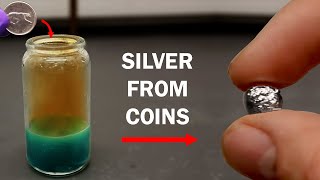 Extracting pure silver from a coin [upl. by Lochner995]