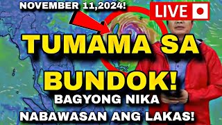 quotBagyo Updatequot NOV 112024 Nagbago KILOS ni BAGYONG NIKA Matapos TUMAMA sa BUNDOK sa LUZON [upl. by Scornik]