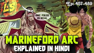 One piece Marineford arc explained in Hindi [upl. by Honniball]