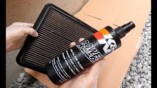 How To Clean KampN Air Filter in Car [upl. by Sitruc]