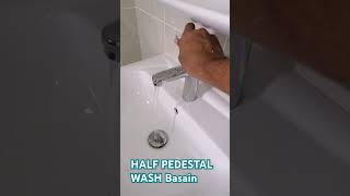 Half Pedestal Wash basin wash basin design plumbing shorts short shortvideo [upl. by Nayrbo]