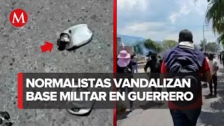 Normalistas atacan instalación militar en Chilpancingo Guerrero [upl. by Shina]