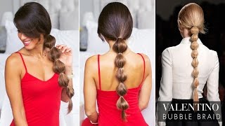 Valentino Bubble Ponytail Tutorial [upl. by Batruk]