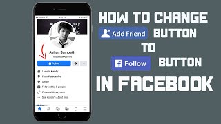 How to Change Add Friend Button to Follow Button in Facebook Step By Step [upl. by Behah752]