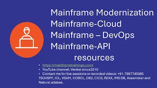 Mainframe Modernization Mainframe Integration with DevOps Cloud ZOS Integration with API [upl. by Nnybor]