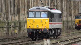 Classic Historic amp Modern Traction at Carlisle Royal Scot 86101 47614 Cement 25 26 March 23 [upl. by Nylrebmik406]