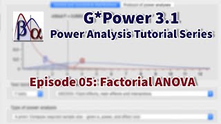 GPower 31 Tutorial Factorial ANOVA Power Analysis Episode 5 [upl. by Nanerb968]