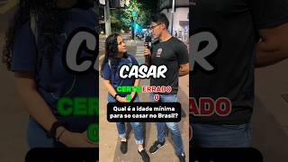 Qual é a idade mínima para se casar no Brasil jogo desafio brincadeira pegadinha casamento [upl. by Nilde]