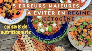 5 ERREURS MAJEURES A EVITER EN REGIME CEOTGENE  conseils keto pour débutants [upl. by Ahouh]