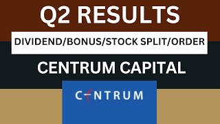 Centrum capital Q2 Results 2025  centrum capital Results Today  centrum capital Share Latest News [upl. by Sacci]