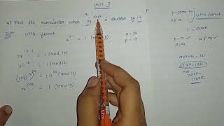 Problem using Little Fermat Theorem  Unit V  Algebra and Number Theory  Anna University Tamil [upl. by Akcira]