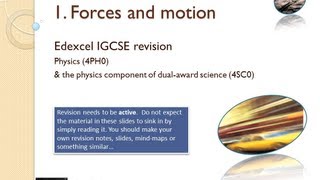 Forces and Motion REVISION PODCAST Edexcel IGCSE physics topic 1 [upl. by Hector497]