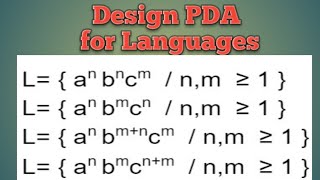 43 Design of Push Down Automata Examples Part2  PDA  TOC FLAT [upl. by Akemad]