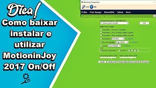 Como baixar instalar e utilizar MotioninJoy 2019 OnOff [upl. by Artnoed]