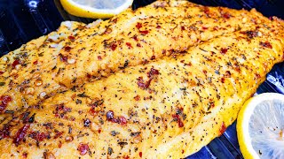 Only 2 Ingredients Oven Baked Fish Fillet In 2 minutes  Lemon Pepper Baked Fish [upl. by Landan169]