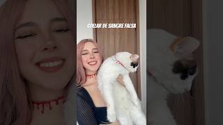 Collar de sangre falsa con silicon 😯🎃 viralvideo tips halloween [upl. by Erialc]