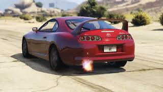 Toyota Supra With 2jz sound in Gta5 top Speed mk4 turbo Race stutututu Power Of Super Turbo Sound [upl. by Enellij]