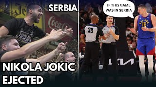 Nikola Jokic Ejected What Really Wouldve Happened in Serbia Ref in Serbia Gives Advice to NBA Ref [upl. by Negris]