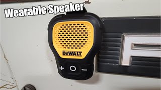 DEWALT Jobsite Pro Wearable Speaker Review [upl. by Odraccir]