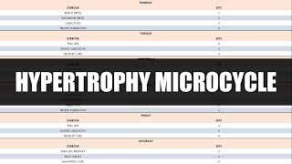 Periodizing amp Progressing Hypertrophy Training  Part 1 Creating a Microcycle [upl. by Hares297]