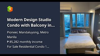 Modern Design Studio Condo with Balcony in Light Residences with access to MRT 3 Boni Station [upl. by Nnil]