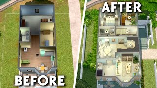 transforming an UGLY EA starter home in The Sims 4 [upl. by Epuladaug476]