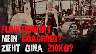 So coache ich Gina 150Kg Squat 100Kg Bench Press 210Kg Deadlift [upl. by Ahseken]