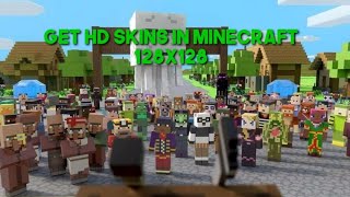 How to get HD skins 128x128 in minecraft  RIYON GAMING X [upl. by Rider]