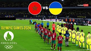 MAROC vs UKRAINE  Jeux Olympiques PARIS 2024  المغرب ضد أوكرانيا  Gameplay PES réaliste [upl. by Nnayd980]