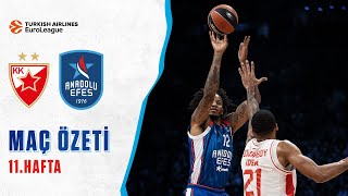 EuroLeague 11 Hafta Kızılyıldız 97  83 Anadolu Efes [upl. by Yllor498]