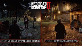 Arthur Antagonizes Drunk People  RDR2 [upl. by Odnomor936]