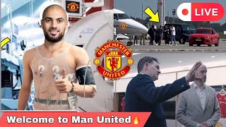 🚨MEDICAL ONGOING✅ Sofyan Amrabat Arrives in Manchester  Welcome To Man United💥 [upl. by Mansoor]