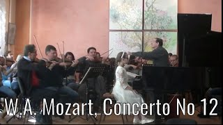 WA Mozart Piano Concerto No 12  Pochebut Elizaveta 10 years [upl. by Dewain784]