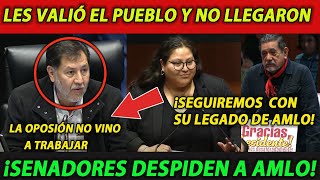 ASÍ DESPIDIERON AL PRESIDENTE AMLO EN EL SENADO LA OPOSICÓN LE DA LA ESPALDA AL PUEBLO UNA VEZ MAS [upl. by Binnings]