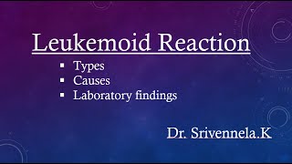 Leukemoid reaction  types causes and Laboratory findings [upl. by Grimbly138]