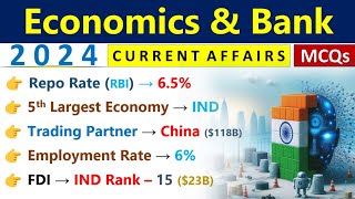 Economics amp Banking Current Affairs 2024  Current Affairs 2024  SSC Railway NTPC State PCS Bank [upl. by Sparrow]