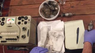 Basic Tube Radio Restoration Part 3 Tube Cleaning and Testing [upl. by Rancell285]