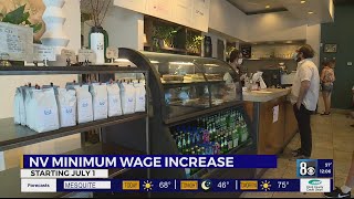 Nevadas minimum wage goes up on July 1 [upl. by Yrak]