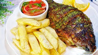 Poisson Braisé A La Poele Avec Une Bonne Marinade  Recette Complete [upl. by Romola]