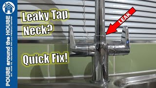 How to fix a leaking kitchen tap Mixer tap leak repair Replace O ring on dripping tap [upl. by Aubigny]