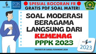 SOAL P3K MODERASI BERAGAMA KEMENAG TAHUN 2023  BOCORAN FR CAT PPPK KEMENAG 2023 [upl. by Adil]