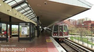 WMATA Washington Metro Blue amp Yellow Trains at Braddock Road VA [upl. by Moyer]