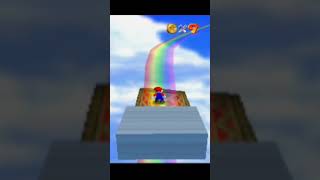 SuperMario64Nivel 15 Rainbow ride1 Cruiser crossing the rainbowsupermario64 nintendomariogaming [upl. by Tnomyar]