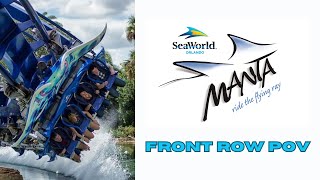 Manta  BampM Flying Coaster  Seaworld Orlando  Front Row POV [upl. by Marietta]