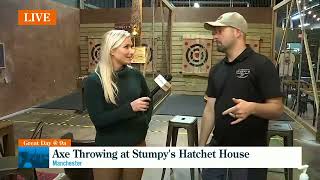 Axe throwing at Stumpys Hatchet House [upl. by Ximena]