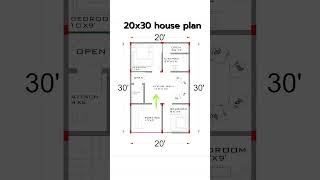 20x30 house plans  20x30 house design architecture homedesign houseplans floorplan shorts [upl. by Amikan]