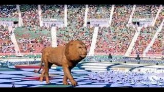 CAN 2021 Le lion 3D fait sensation à la cérémonie d’ouverture [upl. by Alsi]