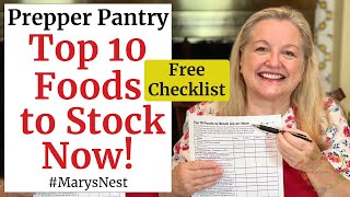 Top 10 Foods to Stock Up On Now for Your Prepper Pantry [upl. by Schacker]