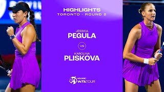 Jessica Pegula vs Karolina Pliskova  2024 Toronto Round 2  WTA Match Highlights [upl. by Netsirc]